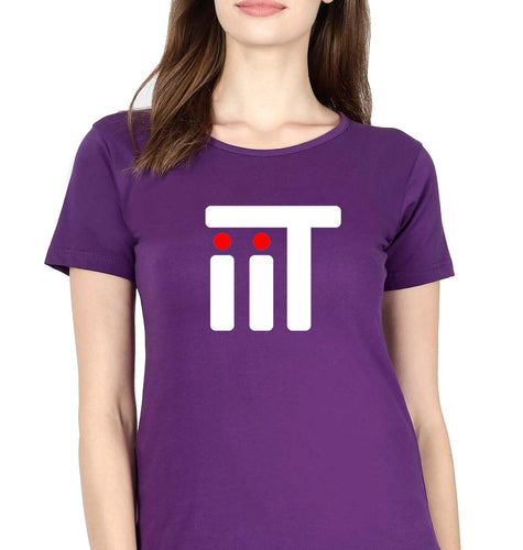 IIT T-Shirt for Women-XS(32 Inches)-Purple-Ektarfa.online