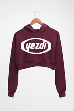 Load image into Gallery viewer, Yezdi Crop HOODIE FOR WOMEN-Maroon-Ektarfa.online
