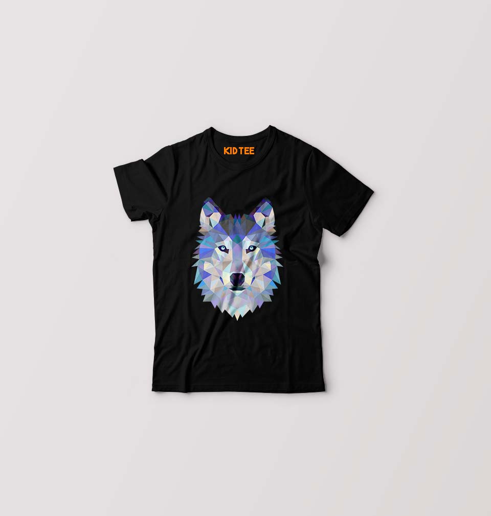 Wolf Kids T-Shirt for Boy/Girl-Black-Ektarfa.online
