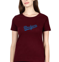 Load image into Gallery viewer, Los Angeles Dodgers T-Shirt for Women-Maroon-Ektarfa.online
