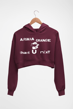 Load image into Gallery viewer, Ariana Grande thank u next Crop HOODIE FOR WOMEN-Maroon-Ektarfa.online
