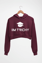 Load image into Gallery viewer, IIM Trichy Crop HOODIE FOR WOMEN-Maroon-Ektarfa.online
