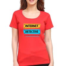 Load image into Gallery viewer, Internet T-Shirt for Women-Red-Ektarfa.online

