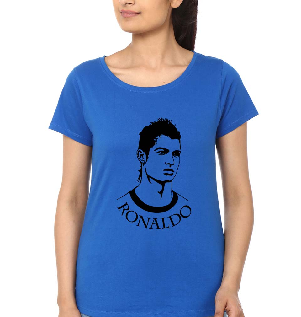 Cristiano Ronaldo CR7 T-Shirt for Women-Royal Blue-Ektarfa.online