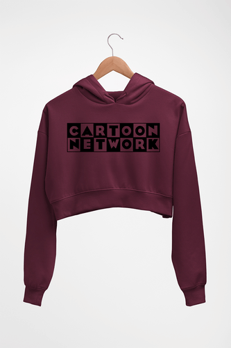 Cartoon Network Crop HOODIE FOR WOMEN-Maroon-Ektarfa.online