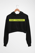 Load image into Gallery viewer, Day Trader Share Market Crop HOODIE FOR WOMEN-Black-Ektarfa.online
