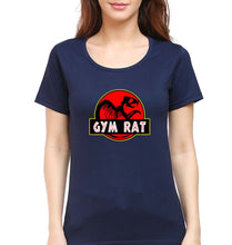 Load image into Gallery viewer, Gym Rat T-Shirt for Women-Navy Blue-Ektarfa.online
