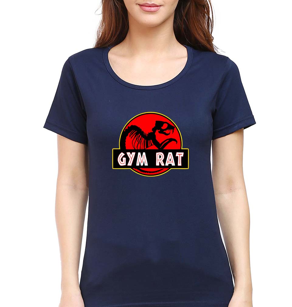 Gym Rat T-Shirt for Women-Navy Blue-Ektarfa.online