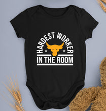 Load image into Gallery viewer, Hardest Worker In the Room Gym Kids Romper For Baby Boy/Girl-Black-Ektarfa.online
