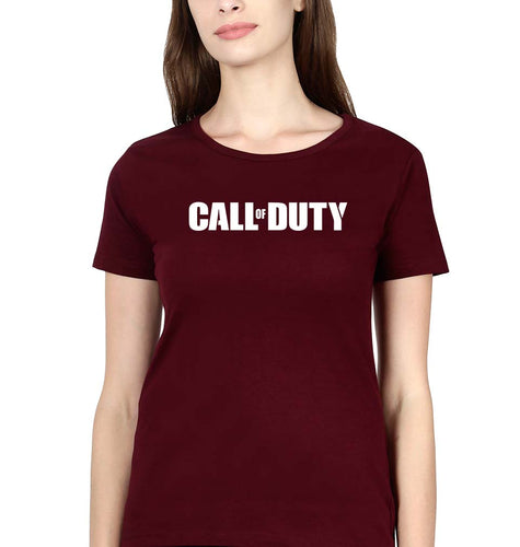 Call of Duty T-Shirt for Women-Maroon-Ektarfa.online