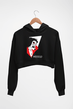 Load image into Gallery viewer, Morbious Crop HOODIE FOR WOMEN-Black-Ektarfa.online
