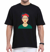 Load image into Gallery viewer, Frida Kahlo Oversized T-Shirt for Men-Black-Ektarfa.online
