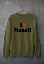Load image into Gallery viewer, I Love Manali Unisex Sweatshirt for Men/Women-Olive Green-Ektarfa.online
