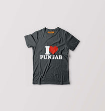 Load image into Gallery viewer, I Love Punjab Kids T-Shirt for Boy/Girl-Steal Grey-Ektarfa.online
