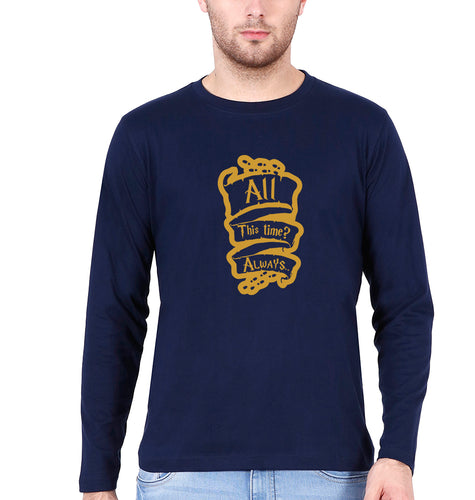 Harry Potter Full Sleeves T-Shirt for Men-Navy Blue-Ektarfa.online