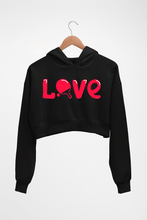 Load image into Gallery viewer, Love Table Tennis (TT) Crop HOODIE FOR WOMEN-Black-Ektarfa.online
