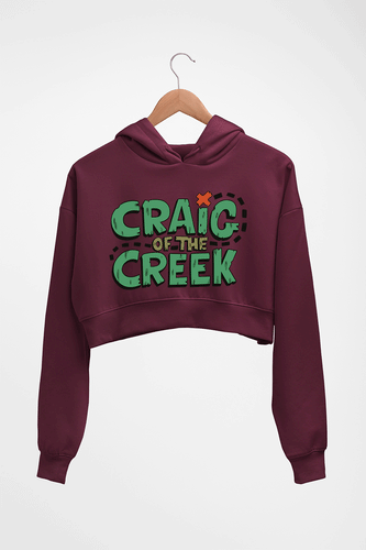 Craig of the Creek Crop HOODIE FOR WOMEN-Maroon-Ektarfa.online
