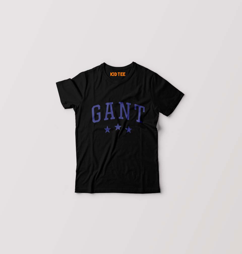 Varsity Gant T-Shirt for Boy/Girl-Black-Ektarfa.online