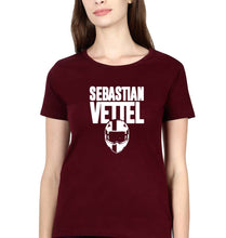 Load image into Gallery viewer, Sebastian Vettel F1 T-Shirt for Women-Maroon-Ektarfa.online
