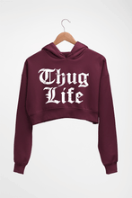 Load image into Gallery viewer, Thug Life 2Pac Crop HOODIE FOR WOMEN-Maroon-Ektarfa.online
