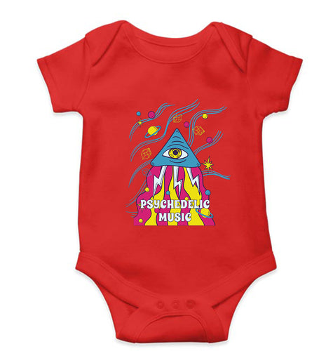 Psychedelic Music Kids Romper For Baby Boy/Girl-Red-Ektarfa.online