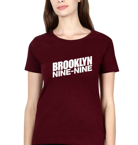 Brooklyn Nine-Nine T-Shirt for Women-Maroon-Ektarfa.online