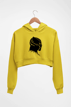 Load image into Gallery viewer, Black Panther Superhero Crop HOODIE FOR WOMEN-Mustard Yellow-Ektarfa.online
