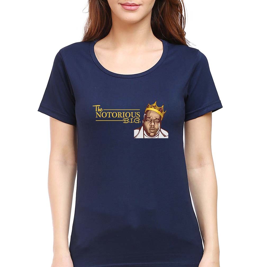 The Notorious B.I.G T-Shirt for Women-Navy Blue-Ektarfa.online