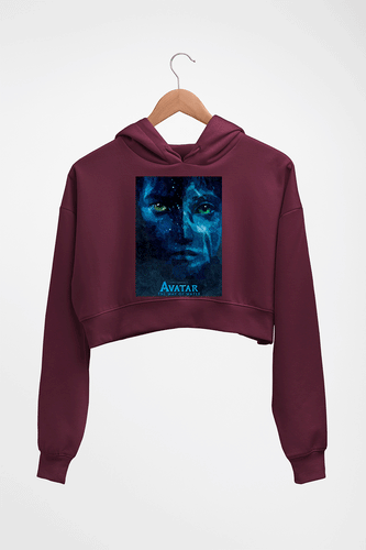 Avatar Crop HOODIE FOR WOMEN-Maroon-Ektarfa.online