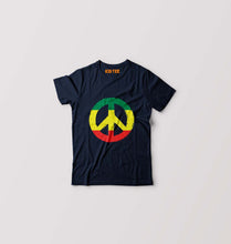 Load image into Gallery viewer, Bob Marley Peace Kids T-Shirt for Boy/Girl-Navy Blue-Ektarfa.online

