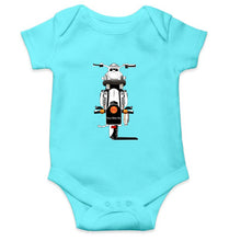 Load image into Gallery viewer, Royal Enfield - Bullet With Number Kids Romper Kids Romper For Baby Boy/Girl-0-5 Months(18 Inches)-Sky Blue-Ektarfa.online
