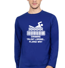 Load image into Gallery viewer, Swimming Full Sleeves T-Shirt for Men-Royal Blue-Ektarfa.online

