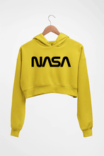 Load image into Gallery viewer, NASA Crop HOODIE FOR WOMEN-Mustard Yellow-Ektarfa.online
