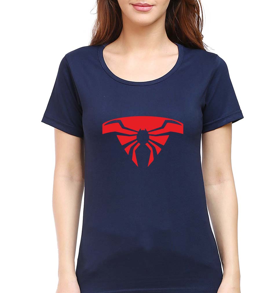 Spiderman Superhero T-Shirt for Women-Navy Blue-Ektarfa.online