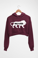 Load image into Gallery viewer, Make in India Crop HOODIE FOR WOMEN-Maroon-Ektarfa.online
