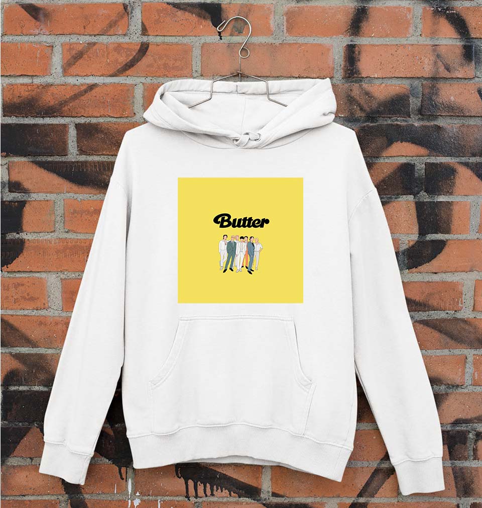 BTS Butter Unisex Hoodie for Men/Women-White-Ektarfa.online