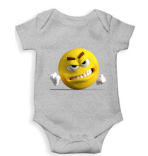 Load image into Gallery viewer, Angry Emoji Kids Romper For Baby Boy/Girl-0-5 Months(18 Inches)-Grey-Ektarfa.online
