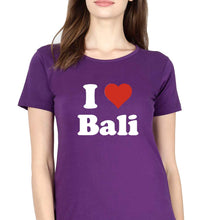 Load image into Gallery viewer, I Love Bali T-Shirt for Women-Purple-Ektarfa.online
