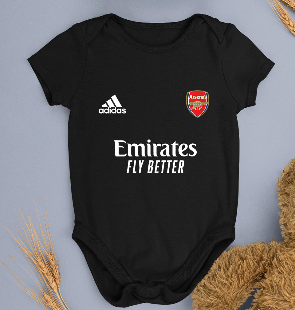 Arsenal 2021-22 Kids Romper For Baby Boy/Girl-0-5 Months(18 Inches)-Black-Ektarfa.online