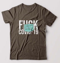 Load image into Gallery viewer, Fuck Covid T-Shirt for Men-Olive Green-Ektarfa.online
