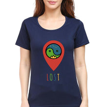 Load image into Gallery viewer, Travel Lost T-Shirt for Women-Navy Blue-Ektarfa.online
