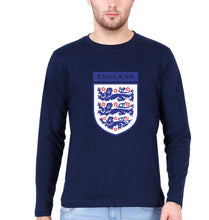 Load image into Gallery viewer, England Football Full Sleeves T-Shirt for Men-Navy Blue-Ektarfa.online
