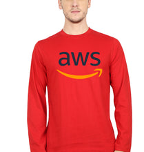 Load image into Gallery viewer, Amazon AWS Full Sleeves T-Shirt for Men-Red-Ektarfa.online
