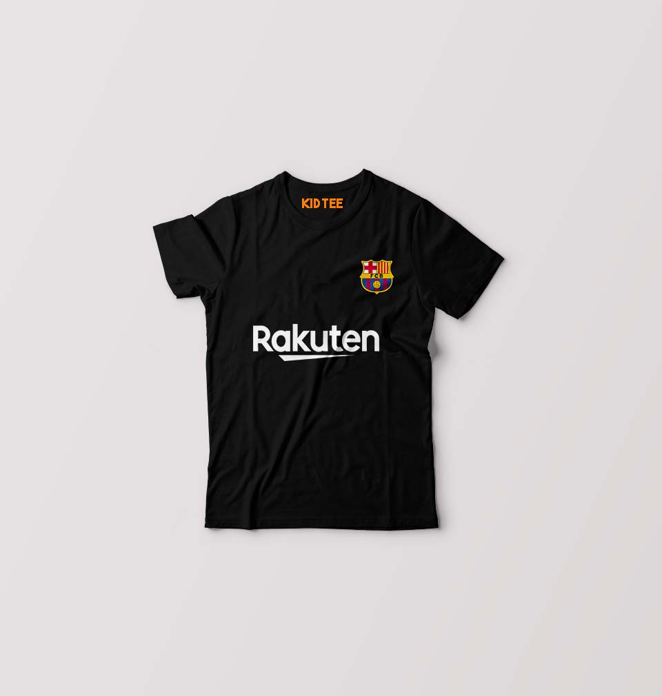 Barcelona Kids T-Shirt for Boy/Girl-Black-Ektarfa.online