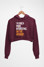 Load image into Gallery viewer, Internet Funny Crop HOODIE FOR WOMEN-Maroon-Ektarfa.online
