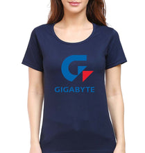 Load image into Gallery viewer, Gigabyte T-Shirt for Women-Navy Blue-Ektarfa.online
