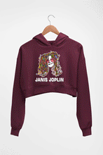 Load image into Gallery viewer, Janis Joplin Crop HOODIE FOR WOMEN-Maroon-Ektarfa.online
