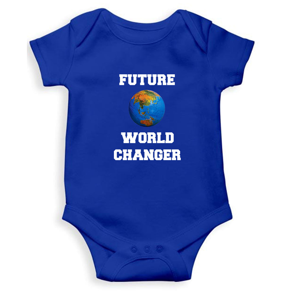 Future World Changer Kids Romper For Baby Boy/Girl-0-5 Months(18 Inches)-Royal Blue-Ektarfa.online