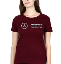 Load image into Gallery viewer, Mercedes AMG Petronas F1 T-Shirt for Women-XS(32 Inches)-Maroon-Ektarfa.online
