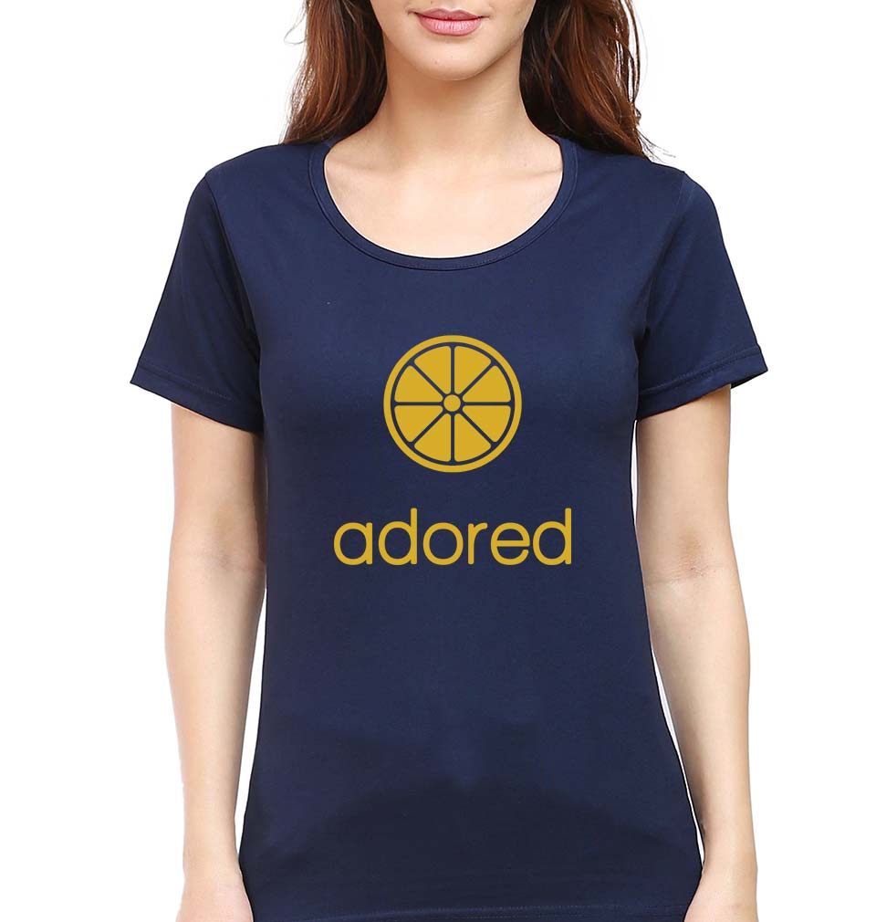 Adored T-Shirt for Women-Navy Blue-Ektarfa.online